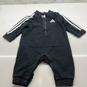 adidas Long Sleeve 1/4 Zip Front Track Suit onesie size 6 mo